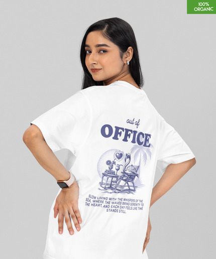 “Out of Office” Relaxed Beach Vibes Oversized T-Shirt — Slow Living Escape