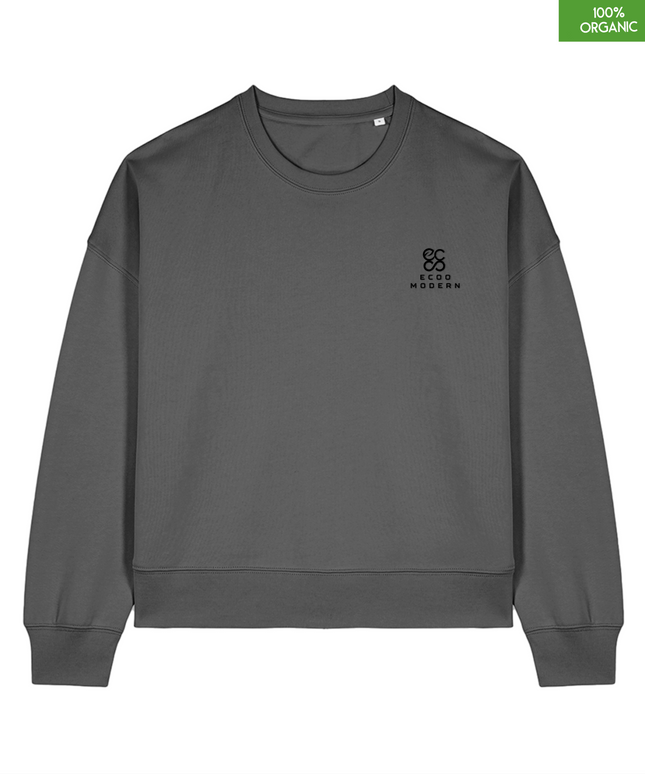 The women's crew neck sweatshirt | Anthracite | Medium fit | 300gsm