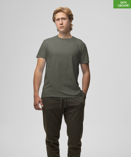 “Happy Hour on the beach-Cocktails & Drinks”  Organic cotton T-Shirt  l  Khaki  l  Medium Fit, Mid Weight