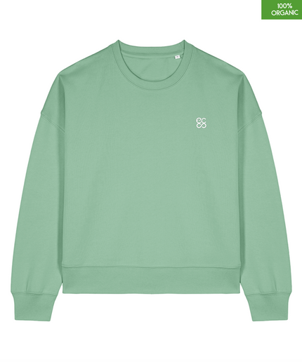 The women's crew neck sweatshirt | Misty Jade | Medium fit | 300gsm