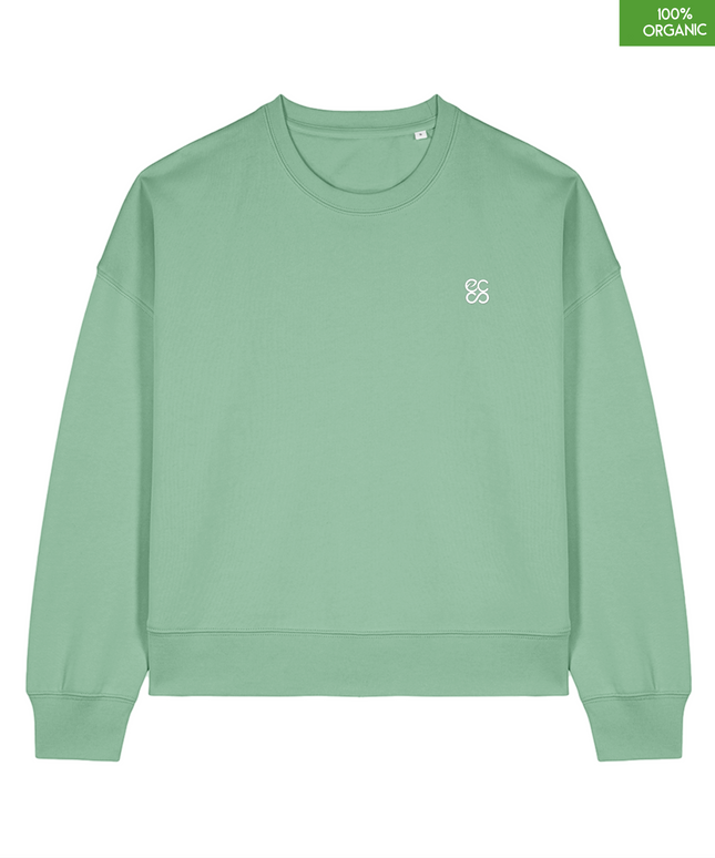 The women's crew neck sweatshirt | Misty Jade | Medium fit | 300gsm