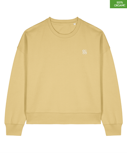 The women's crew neck sweatshirt | Viva Yellow | Medium fit | 300gsm