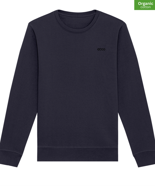 Organic Cotton crewneck sweatshirt | French Navy |  Medium Fit.