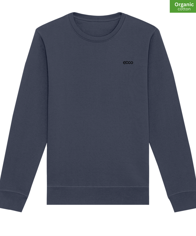 Organic Cotton crewneck sweatshirt | India Ink Grey |  Medium Fit.