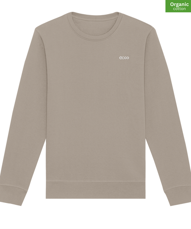 Organic Cotton crewneck sweatshirt | Desert Dust |  Medium Fit.