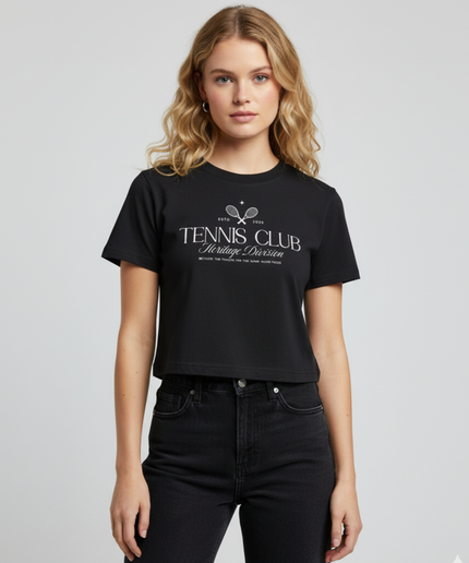 "Tennis Club"   Boxy Oversized Fit, Heavy Weight, 240 GSM