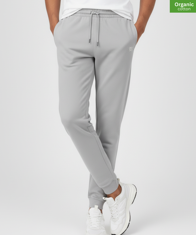 The iconic  jogger pants | Organic cotton |  Heather Grey  l  350gsm