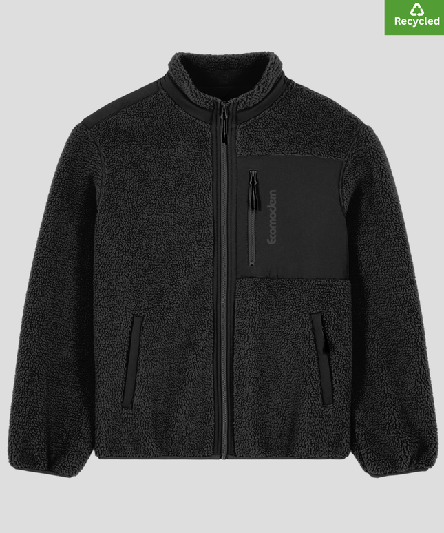 The sherpa jacket, Medium fit, Black colour, 450gsm.