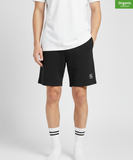 The  single jersey short | Organic cotton |  Black  | 240gsm