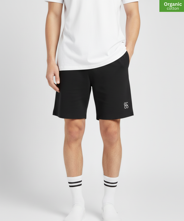 The  single jersey short | Organic cotton |  Black  | 240gsm