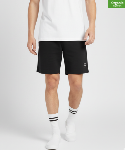 The  single jersey short | Organic cotton |  Black  | 240gsm