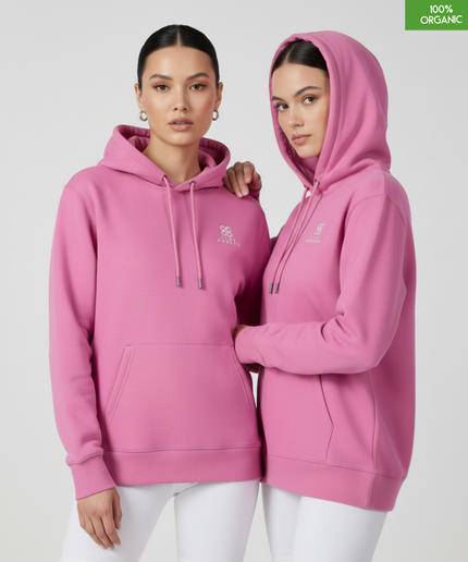 Organic Cotton Hoodie | Bubble Pink | Relaxed Medium Fit.