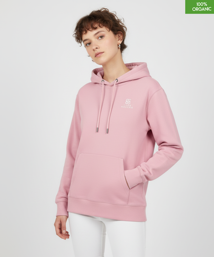 Organic Cotton Hoodie | Cotton Pink | Relaxed Medium Fit.