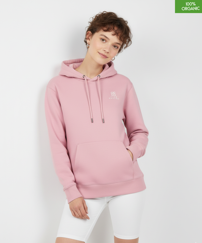 Organic Cotton Hoodie | Cotton Pink | Relaxed Medium Fit.