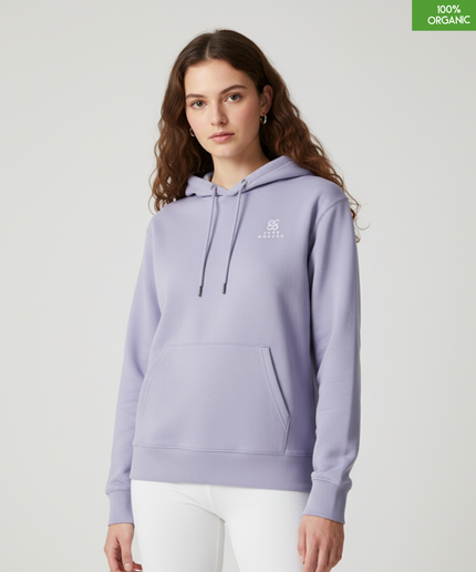 Organic Cotton Hoodie | Lavender | Relaxed Medium Fit.