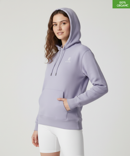 Organic Cotton Hoodie | Lavender | Relaxed Medium Fit.