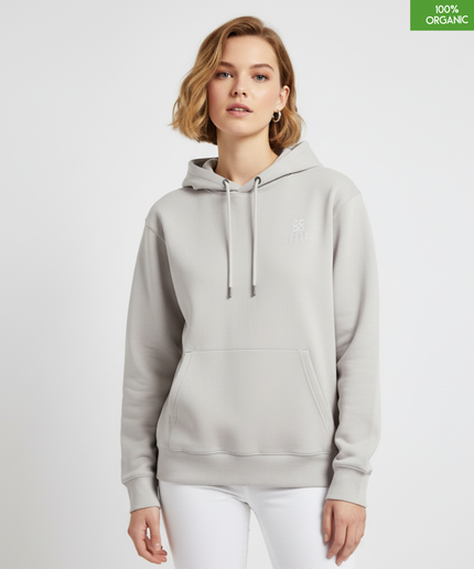 Organic Cotton Hoodie | Off White | Relaxed Medium Fit.
