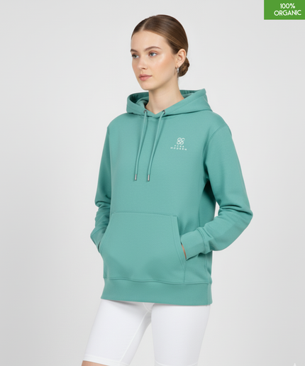 Organic Cotton Hoodie | Pool Blue | Relaxed Medium Fit.